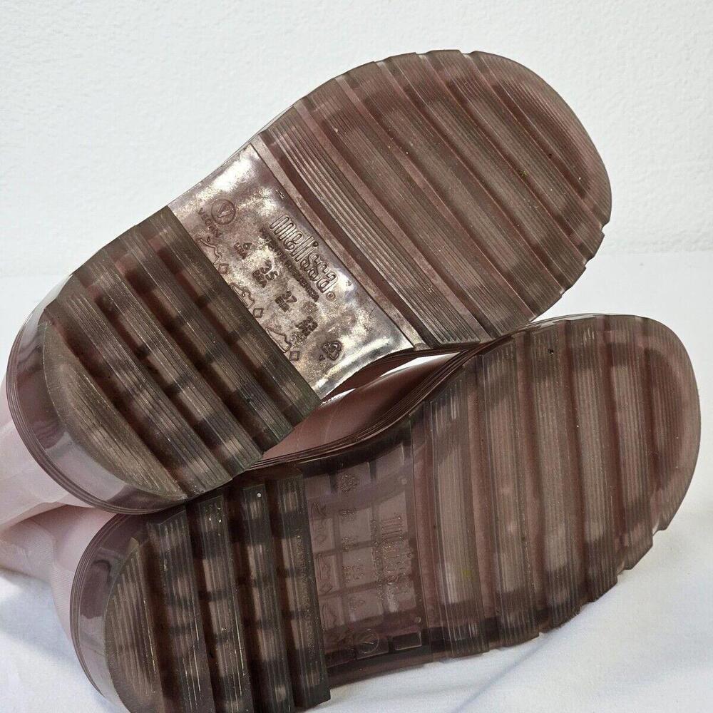 Melissa Coturno Jelly Pink Vegan Combat Rain Muck Boots Women's Size 6 - Picture 8 of 9